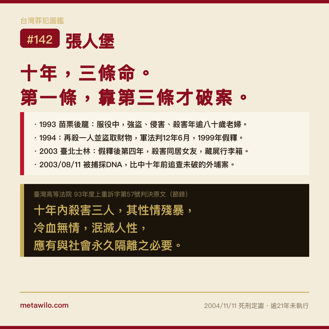 十年，三條命。第一條，靠第三條才破案。