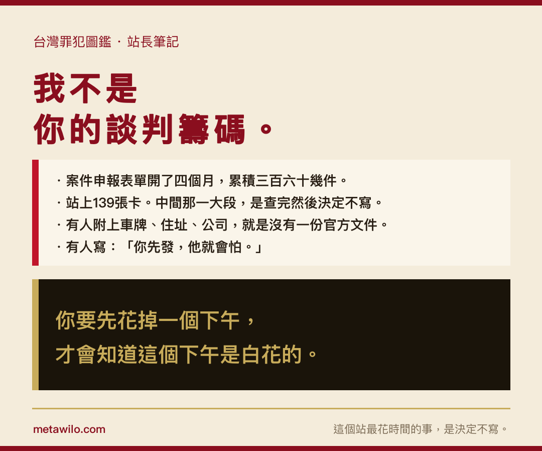 我不是你的談判籌碼：你要先花掉一個下午，才會知道這個下午是白花的