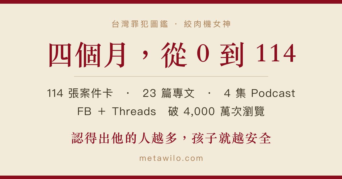 四個月，從 0 到 114
