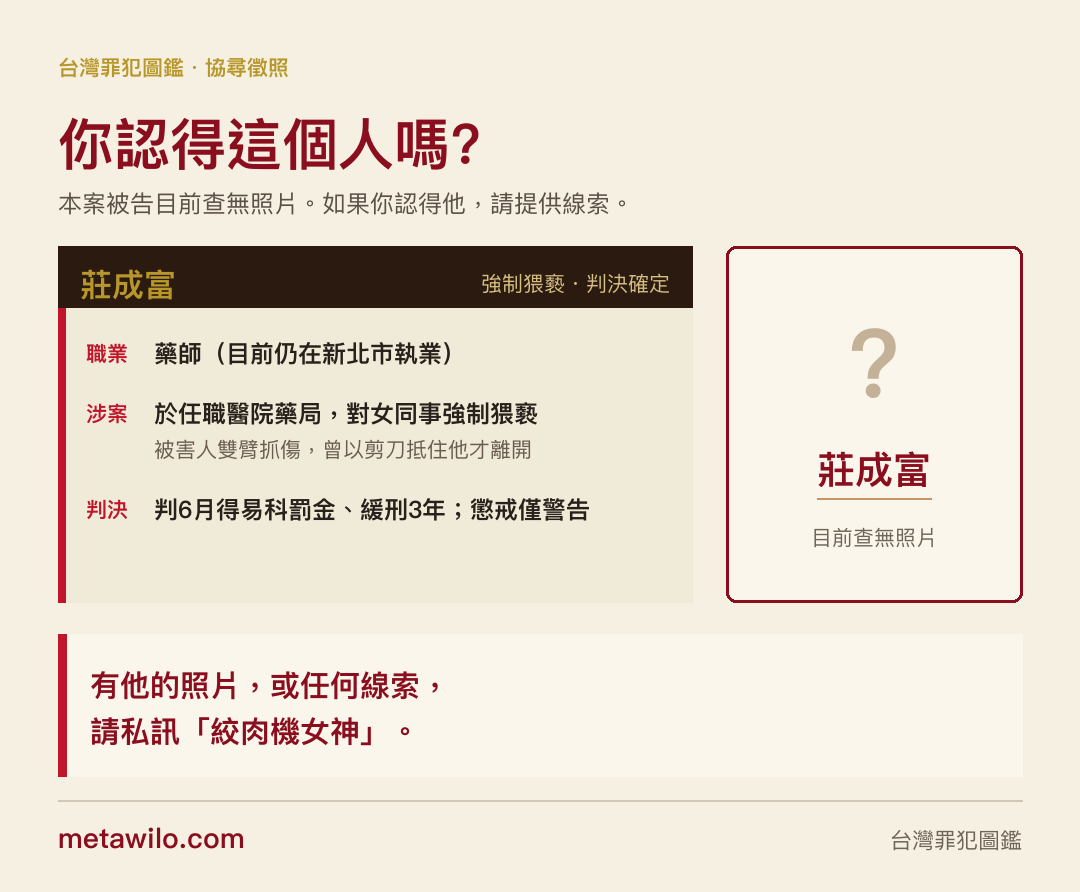 徵求莊成富照片