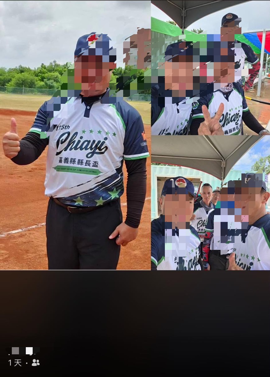 翁偉謹在115年嘉義縣縣長盃賽事現場的多張照片